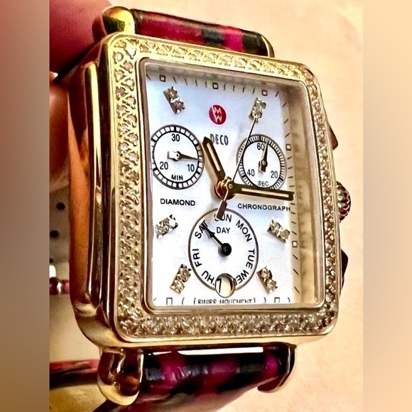 🔥$499 SUPER SALE🔥✅PRICE FIRM✅AUTHENTIC Michele Gold Deco Diamond Watch - Picture 8 of 16